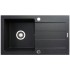 Pyramis Sparta 1B 1D granite sink with drainer 700166701 Volcano (black), 1 bowl