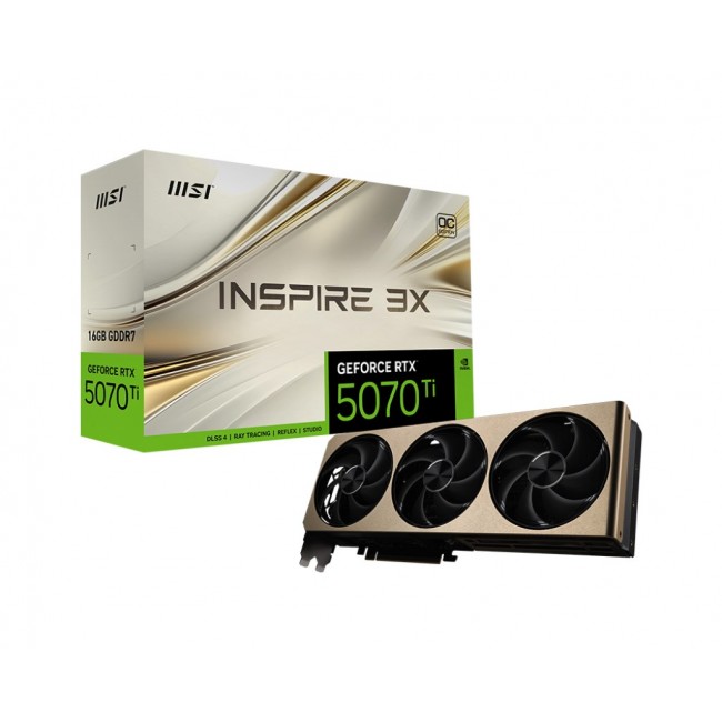 MSI GEFORCE RTX 5070 TI 16G INSPIRE 3X OC graphics card NVIDIA 16 GB GDDR7 MSI GEFORCE RTX 5070 TI 16G INSPIRE 3X OC graphics card NVIDIA 16 GB GDDR7