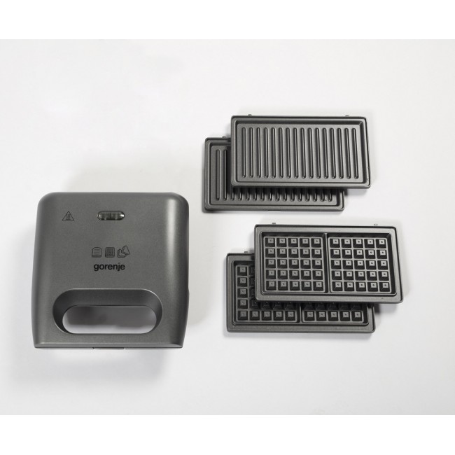 Gorenje | SM703GCG | Sandwich maker | 700 W | Number of plates 3 | Number of pastry 2 | Grey