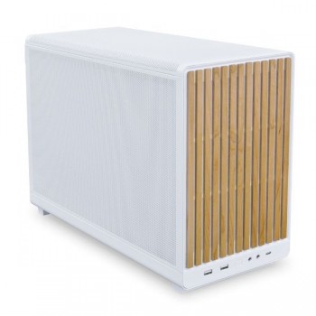 Lian Li DAN Cases A3-mATX Wood Edition PC Case, Micro-ATX - Beech, white