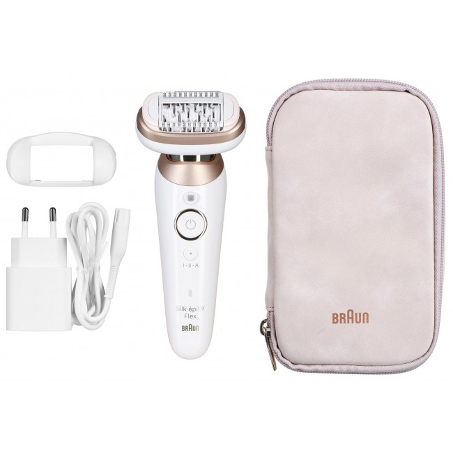BRAUN Silk-epil 9-011 3D IPL Epilator, Wet & Dry, White, Gold