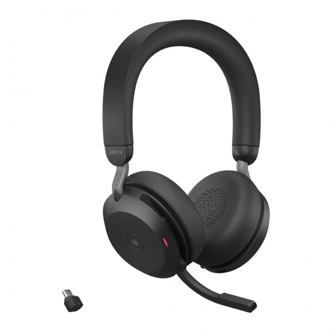 Jabra Evolve2 75 MS Link380c - wireless over-ear headphones with active noise cancellation, black
