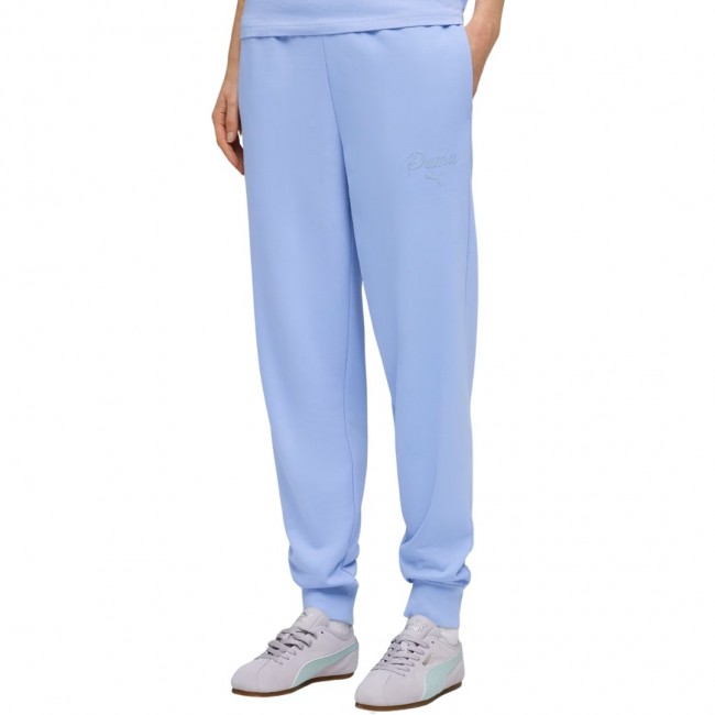Spodnie damskie Puma ESS Script Comfort niebieskie 691763 60 L
