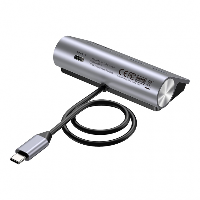 UNITEK H1337AGY01 interface hub USB 3.2 Gen 1 (3.1 Gen 1) Type-C 5000 Mbit/s Grey