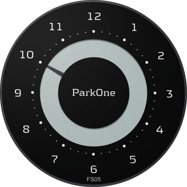 Needit ParkOne parking disc Black, White, Metallic Electronic