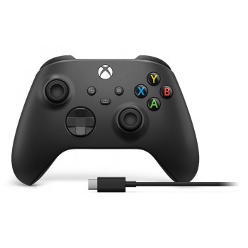 Microsoft Xbox Wireless Controller + USB-C Cable Black Bluetooth/USB Gamepad Analogue / Digital PC, Xbox One, Xbox One S, Xbox One X, Xbox Series S, Xbox Series X