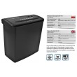 Esperanza EN101 paper shredder Strip shredding 22 cm Black