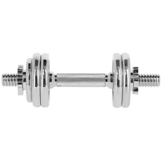 Chrome barbells in a case HMS STC15 (2 x 7.5 kg)