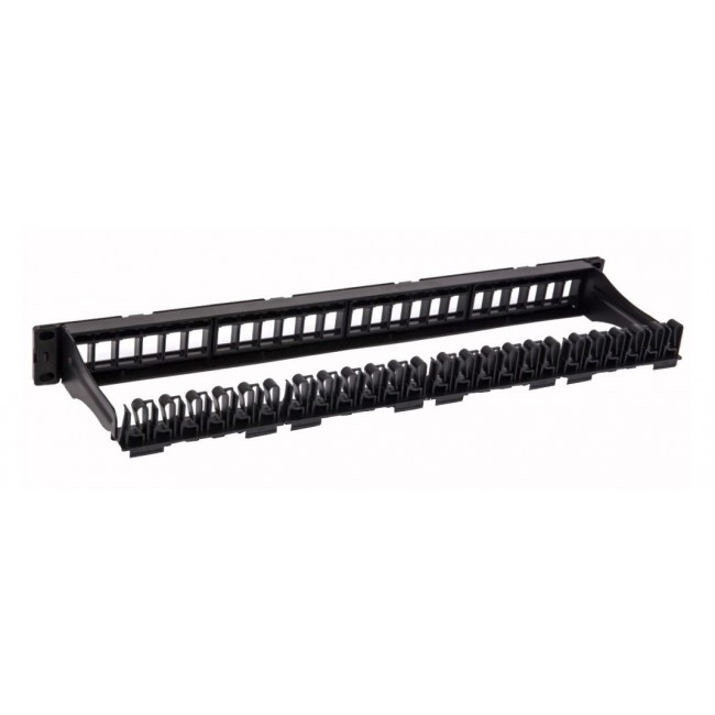 Techly Modular Patch Panel 24 Places UTP with Removable Modules 1 Unit Black Techly Modular Patch Panel 24 Places UTP with Removable Modules 1 Unit Black