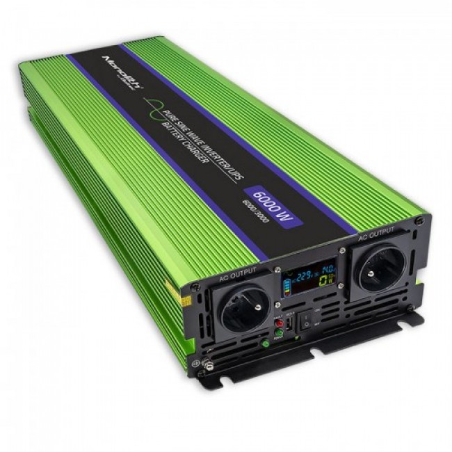 Qoltec Monolith power adapter/inverter Auto 6000 W Green Qoltec Monolith power adapter/inverter Auto 6000 W Green