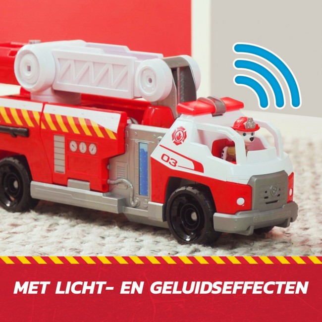 PAW Patrol Fire Rescue: Rapid Reload Fire Truck with Marshall Figure, Quick-Fire Launcher, Lights & Sounds, Kids Toys for Boys & Girls Ages 3 and Up