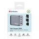 Verbatim GNC-200 GaN Charger 4 Port 200W USB A/C (EU/UK/US
