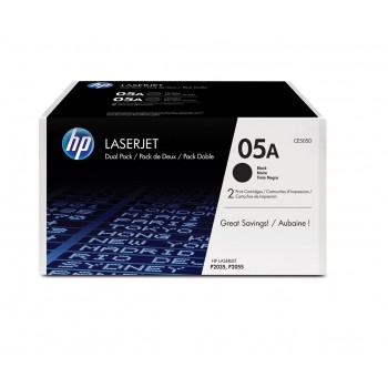 HP 05A 2-pack Black Original LaserJet Toner Cartridges