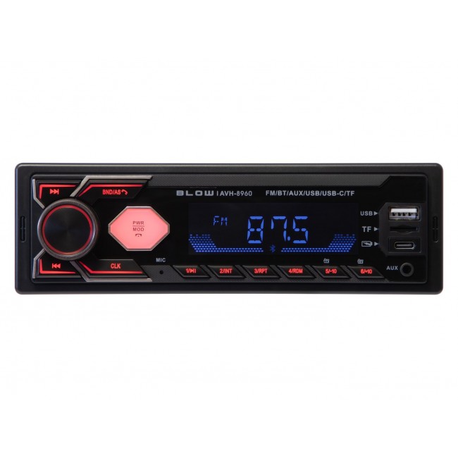Radio BLOW AVH-8960 RDS MP3/USB/micro SD/BLUETOOTH + USB-C