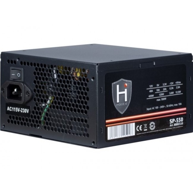 Inter-Tech HIPOWER SP-550 power supply unit 550 W 20+4 pin ATX ATX Black Inter-Tech HIPOWER SP-550 power supply unit 550 W 20+4 pin ATX ATX Black