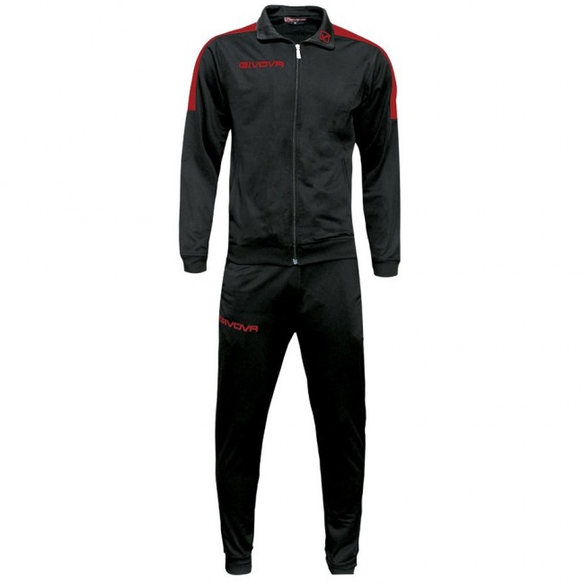 Givova Tuta Revolution Tracksuit Black-Red TR033 1012 XL