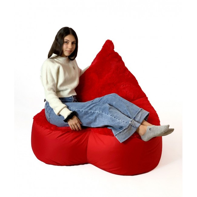 Sako bag pouffe Heart red XXL 140 x 100 cm