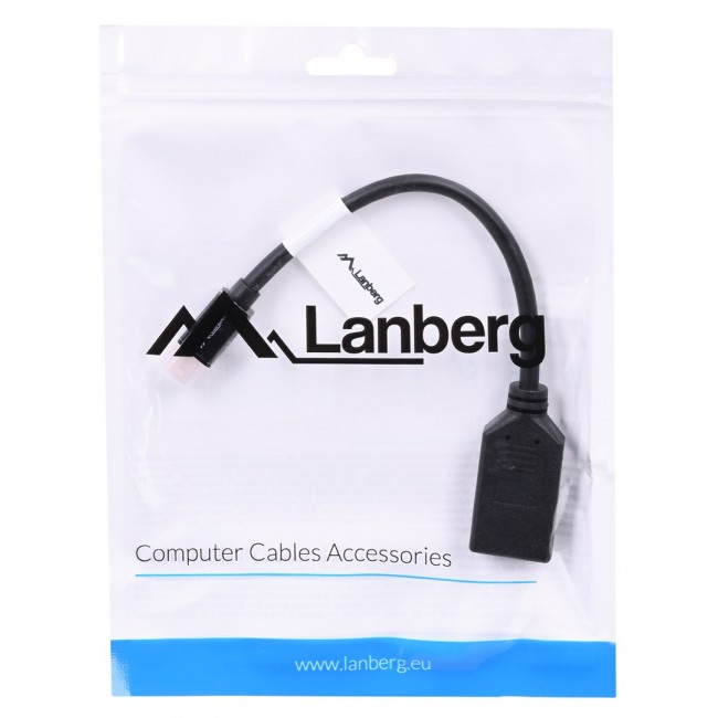 Lanberg AD-0003-BK DisplayPort cable 0.12 m Mini DisplayPort Black Lanberg AD-0003-BK DisplayPort cable 0.12 m Mini DisplayPort Black