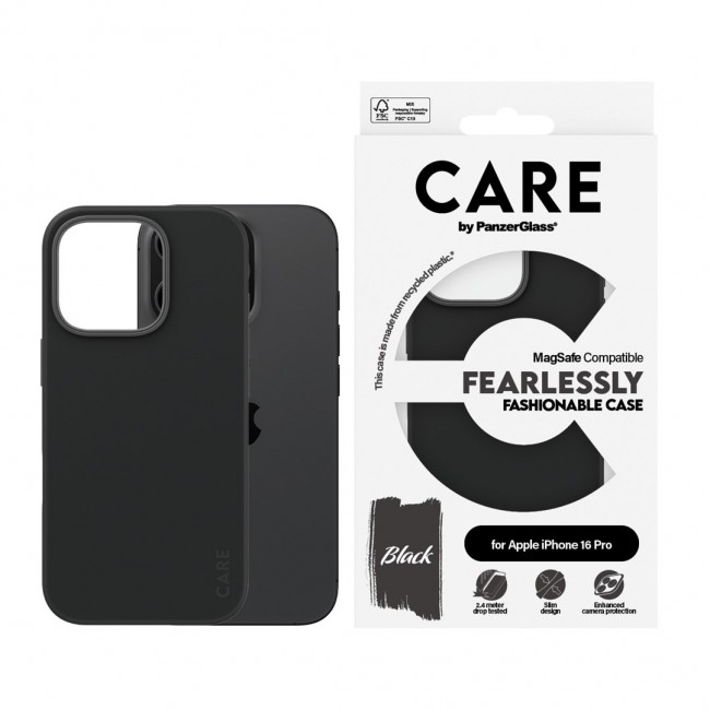 PanzerGlass CARE by Fashionable Case Black w. MagSafe iPhone 16 Pro PanzerGlass CARE by Fashionable Case Black w. MagSafe iPhone 16 Pro