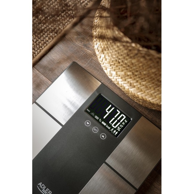 Adler AD 8165 personal scale Rectangle Black, Grey Electronic personal scale Adler AD 8165 personal scale Rectangle Black, Grey Electronic personal scale