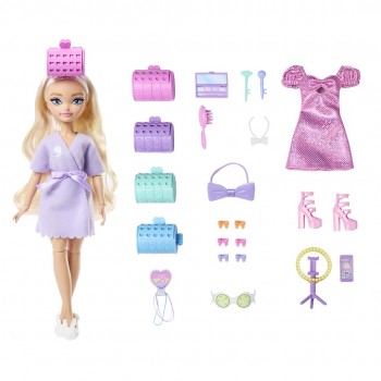 Barbie Dream GET READY WITH Malibu Fashion Doll with Surprise Accessories and 15+ Looks