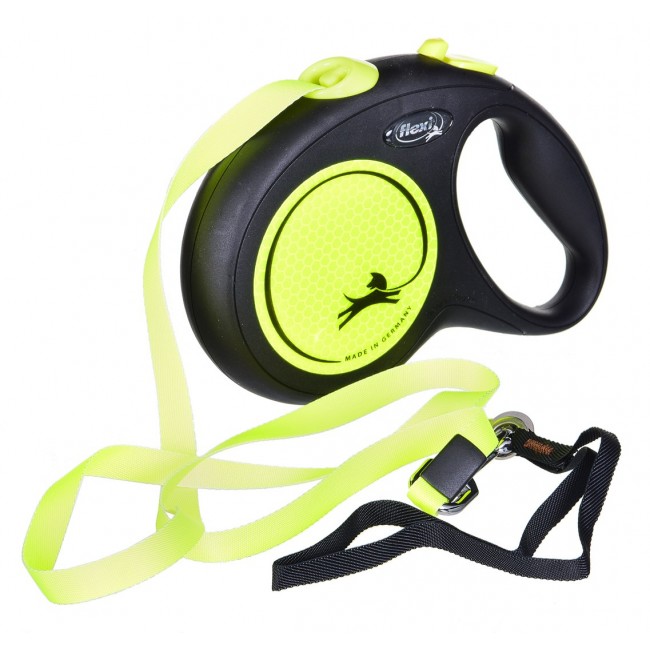 FLEXI New Neon L - retractable leash - 5 m