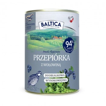 BALTICA Smaki region w Quail with beef - wet dog food - 400g