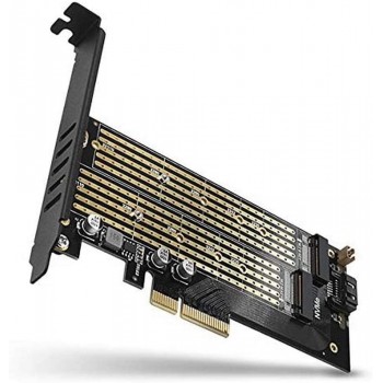 AXAGON PCI-Express x4 adapter to connect up to two M.2 disks to a computer | PCEM2-D