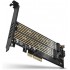 AXAGON PCI-Express x4 adapter to connect up to two M.2 disks to a computer | PCEM2-D