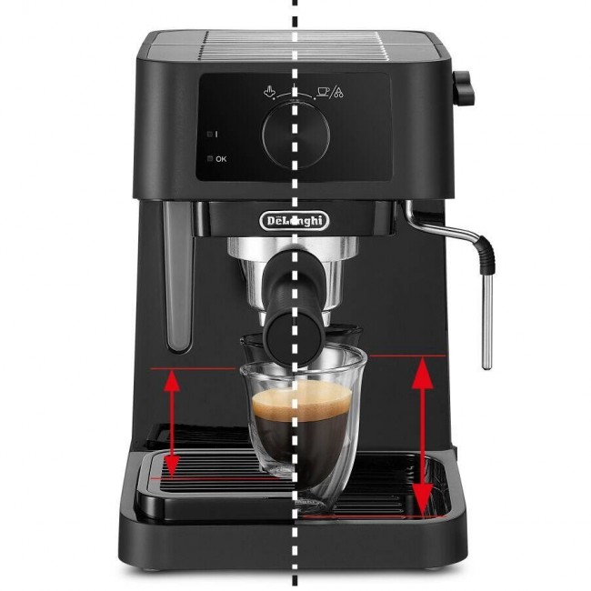 Delonghi | Coffee Maker | EC230 | Pump pressure 15 bar | Built-in milk frother | Semi-automatic | 360 rotational base No | 1100 W | Black