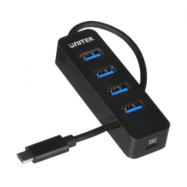 UNITEK HUB USB-C 4XUSB-A 3.1, ACTIVE, 10 WATT,H1117B