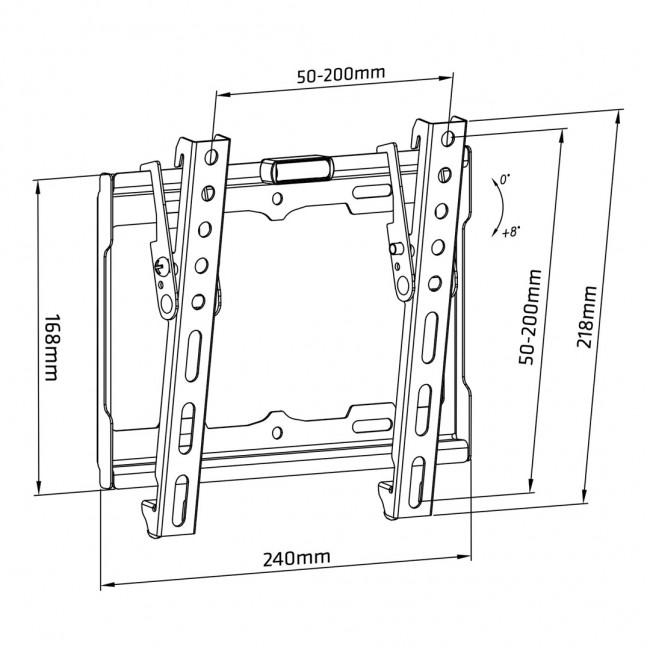 Maclean MC-942 TV Bracket Wall Mount LCD LED OLED QLED Plasma Slim 13