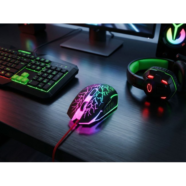 Esperanza EGM211R mouse Right-hand USB Type-A Optical 2400 DPI