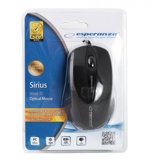 Esperanza EM102K mouse USB Type-A Optical 800 DPI