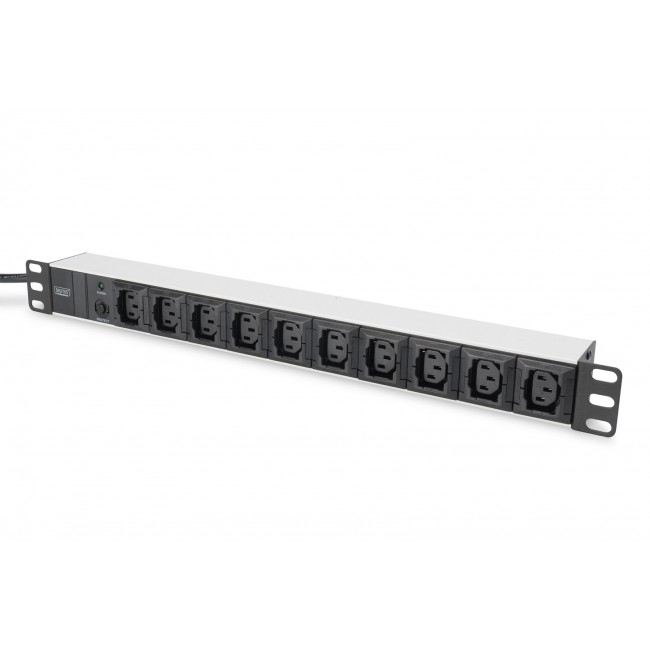Digitus Socket strip with aluminum profile, 10-way, 2 m supply cable IEC C14 plug Digitus Socket strip with aluminum profile, 10-way, 2 m supply cable IEC C14 plug