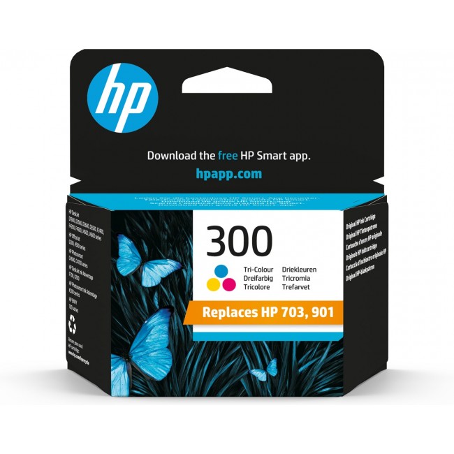 HP 300 Tri-color Original Ink Cartridge HP 300 Tri-color Original Ink Cartridge