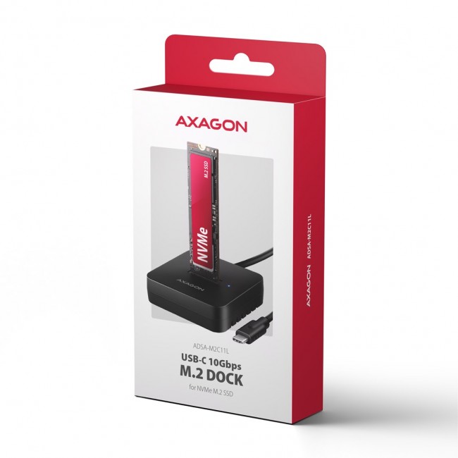 Axagon ADSA-M2C11L USB-C 10Gbps M.2 NVMe SSD Docking Station