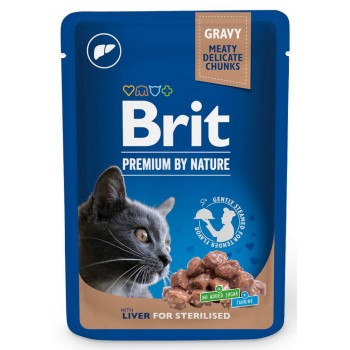 BRIT Premium Cat Liver Sterilised - wet cat food - 100g