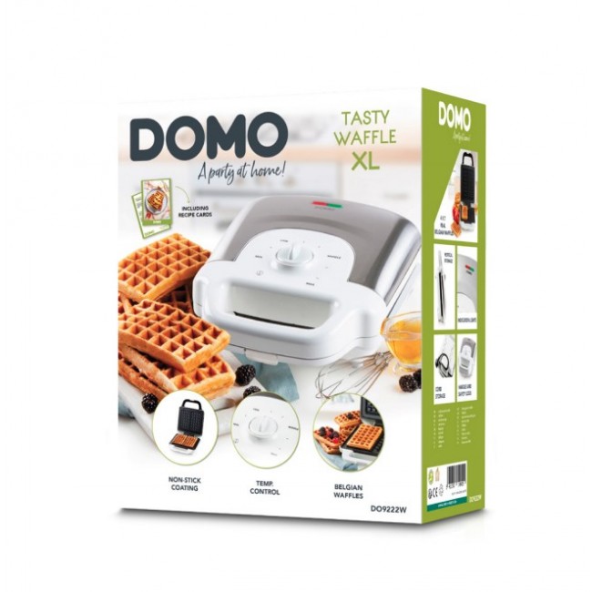 Domo DO9222W waffle iron 2 waffle(s) 900 W Black, White