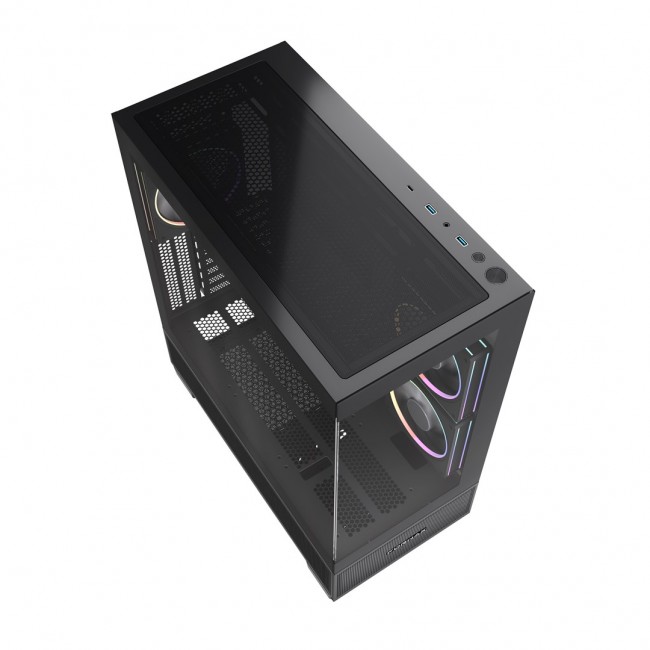 Gembird Gaming case Fornax X550 aquarium type, ATX, 2x USB 3.2 + 1x USB type-C, black Gembird Gaming case Fornax X550 aquarium type, ATX, 2x USB 3.2 + 1x USB type-C, black