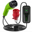Qoltec Mobile EV Car Charger Adjustable 2in1 Type2 | 11kW | 3 Phases | CEE 5 PIN| LCD |Portable | Wallbox | 5m Qoltec Mobile EV Car Charger Adjustable 2in1 Type2 | 11kW | 3 Phases | CEE 5 PIN| LCD |Portable | Wallbox | 5m