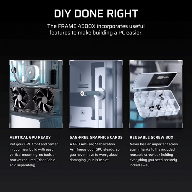 Corsair 4500X LX-R RGB Tempered Glass Mid-Tower, White Midi Tower Corsair 4500X LX-R RGB Tempered Glass Mid-Tower, White Midi Tower