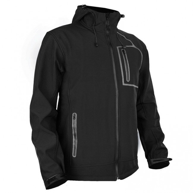 MENS JACKET SOFTSHELL STR_027_BLACK_M