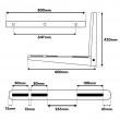Bracket / Mount for Maclean Air Conditioner / Heat Pump, arm length 365x450 mm, galvanized steel, up to 150 kg, MC-143