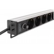 Digitus DN-95437 power distribution unit (PDU) 9 AC outlet(s) 1U Black, Silver
