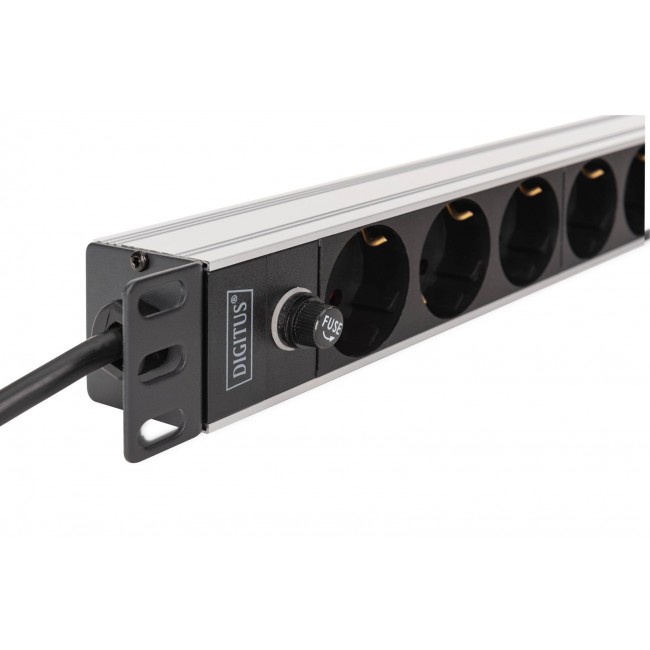 Digitus DN-95437 power distribution unit (PDU) 9 AC outlet(s) 1U Black, Silver