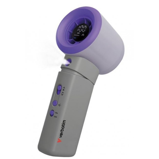 Verbatim Cool 'n' Go Aqua Breeze Handheld Fan Purple/Grey