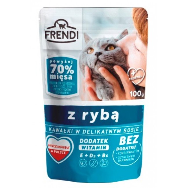 FRENDI Pieces in sauce with fish - wet cat food - 100 g