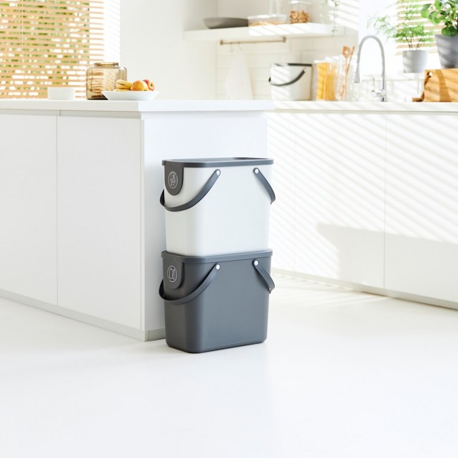 ROTHO Albula Anthracite - waste sorting container - 25l