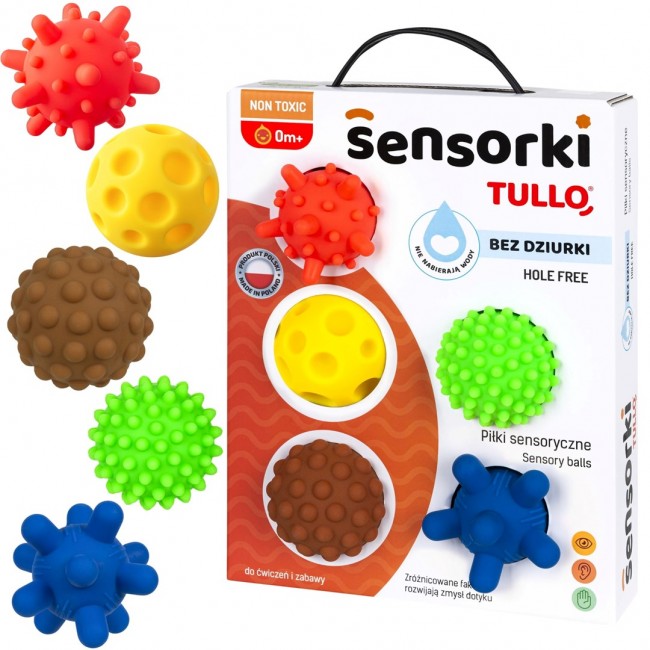 Sensory balls without holes TULLO 5 pcs Sensory balls without holes TULLO 5 pcs